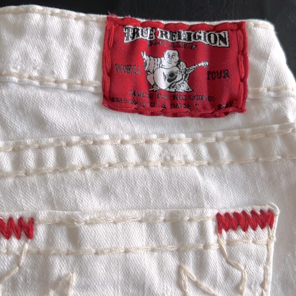 RARE True Religion Stella Contrast Red Optic White 27 - Picture 4 of 9